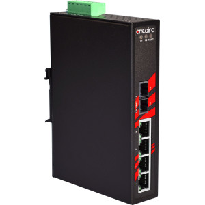Antaira LNX-0501 5-Port Unmanaged Ethernet Switch, 100Fx SC Port
